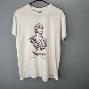 Faye Webster Car Therapy Sessions Concert T Shirt L Beige Cream Bust Graphic